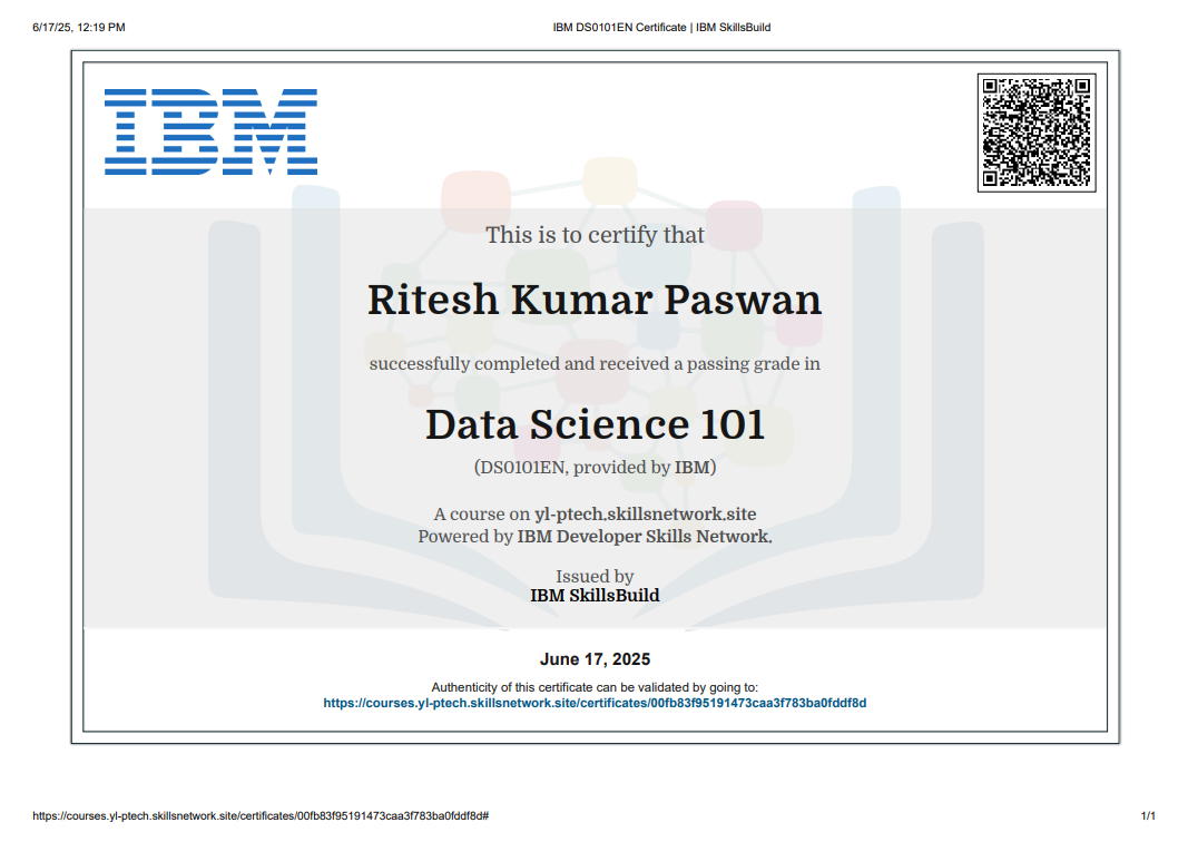 IBM Data Science 101